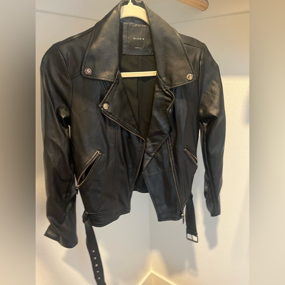 Elodie Classic Black Leather Jacket